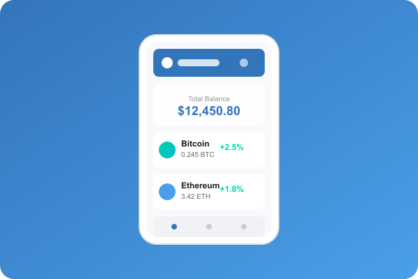 Trust Wallet mobile app interface showing crypto portfolio